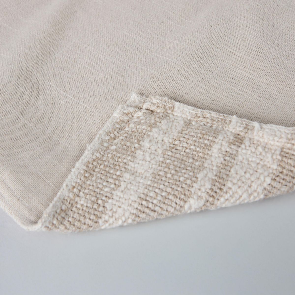 Stripe Natural/Dark Natural 20" X 20" Poly Filled Pillow