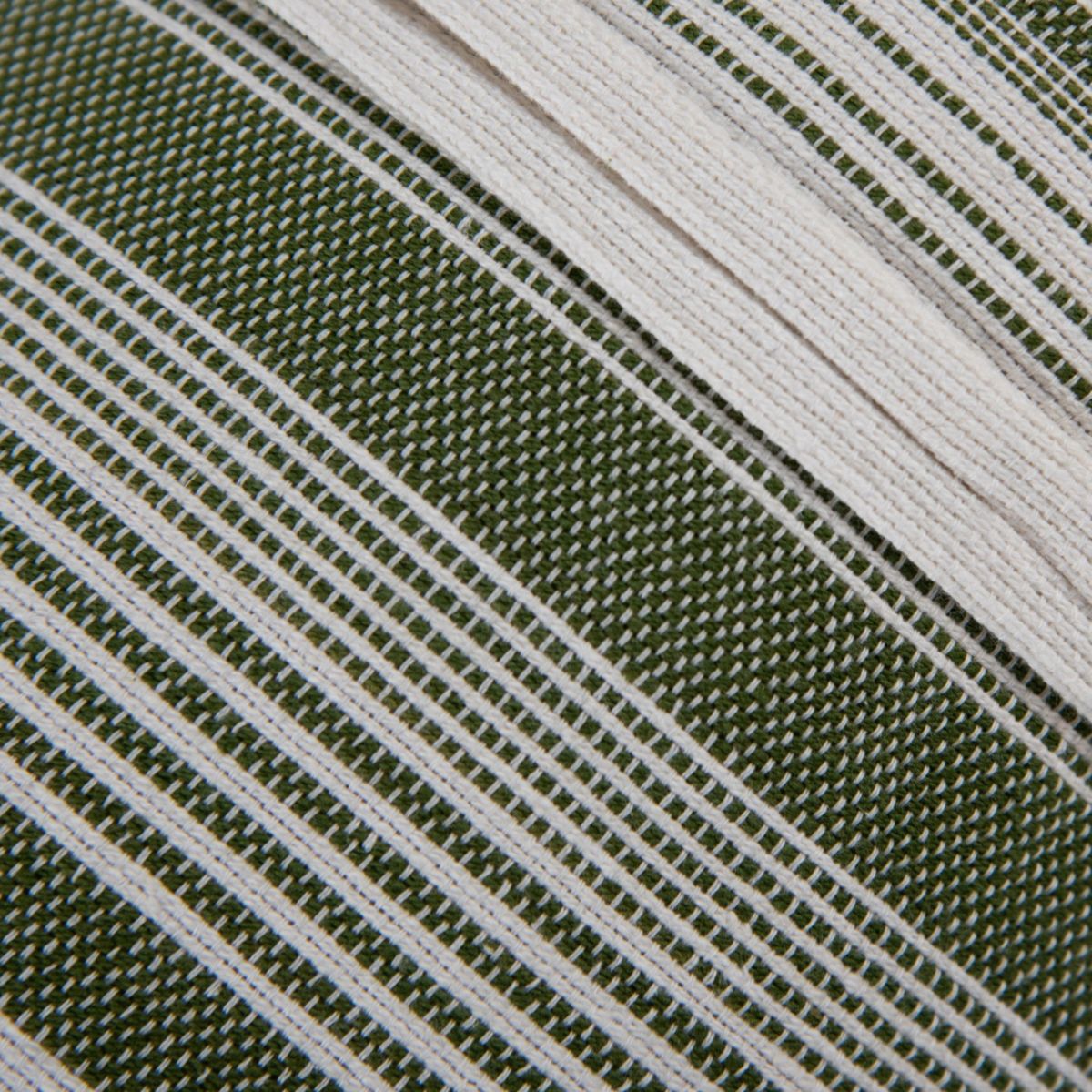 Stripe White/Dark Green 20" X 20" Poly Filled Pillow