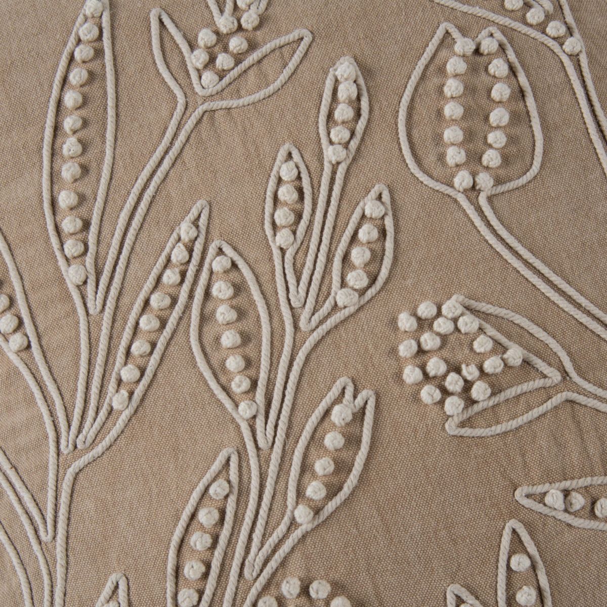 Botanical Green/Natural 20" X 20" Poly Filled Pillow