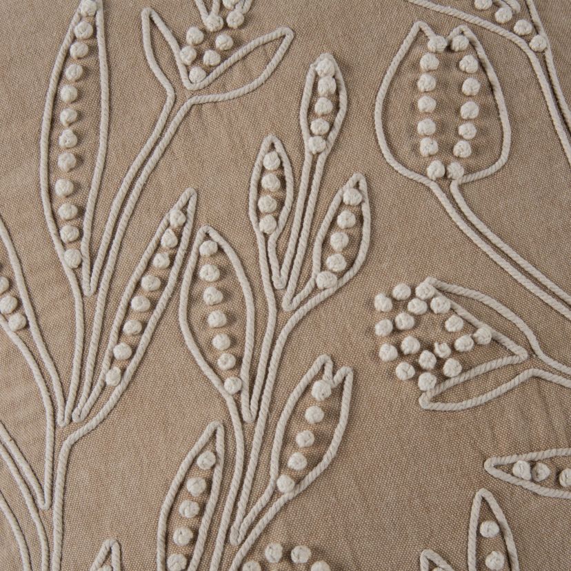 Botanical Green/Natural 20" X 20" Poly Filled Pillow