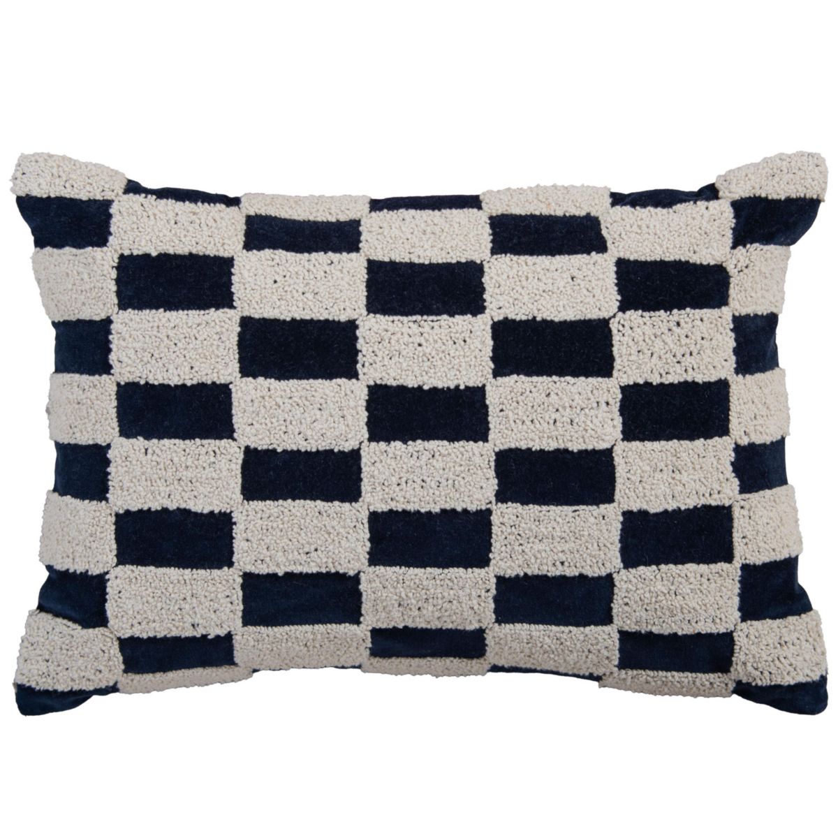 Geometric Brown/ Natural 14" X 20" Poly Filled Pillow