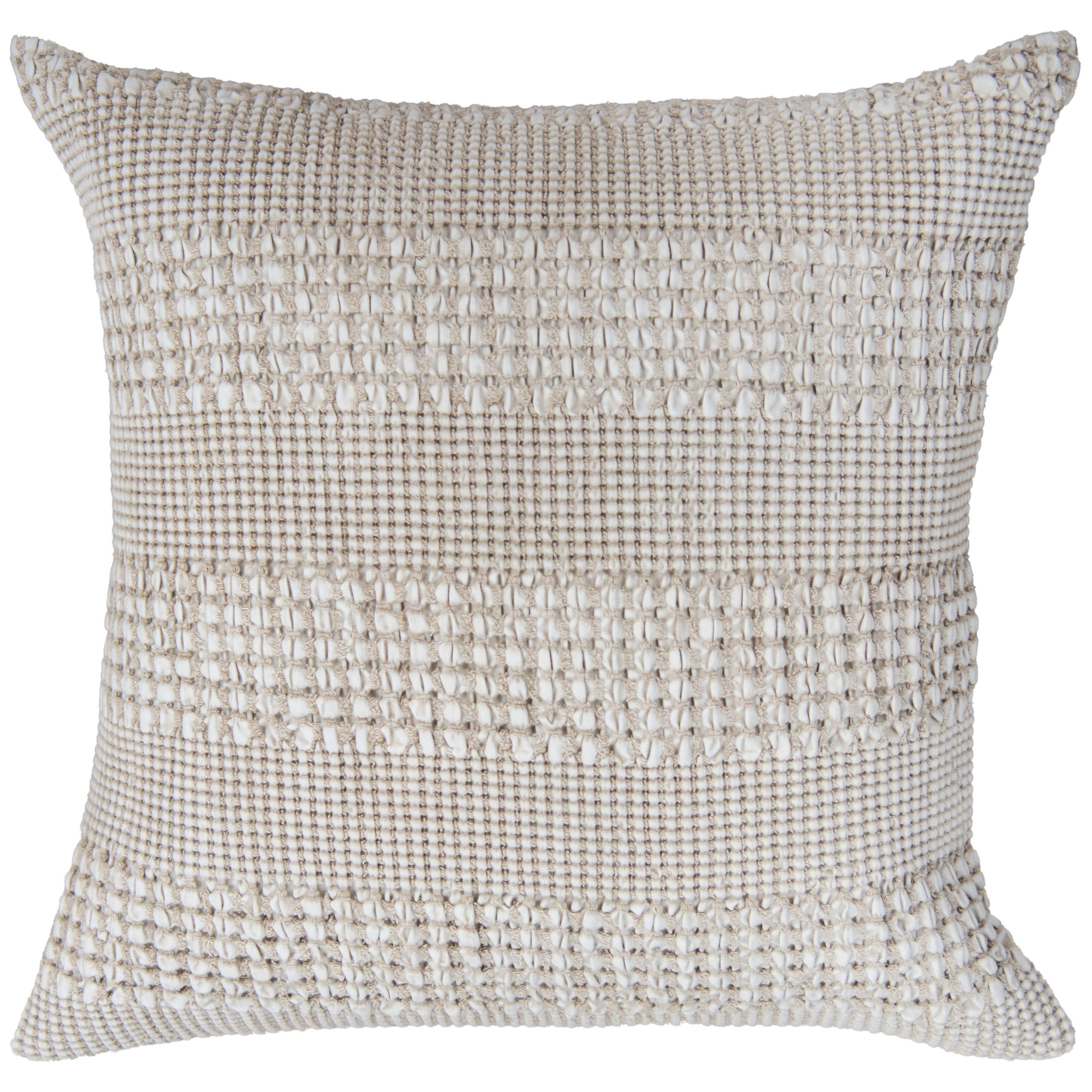 Stripe Dark Natural/Ivory 20" X 20" Poly Filled Pillow