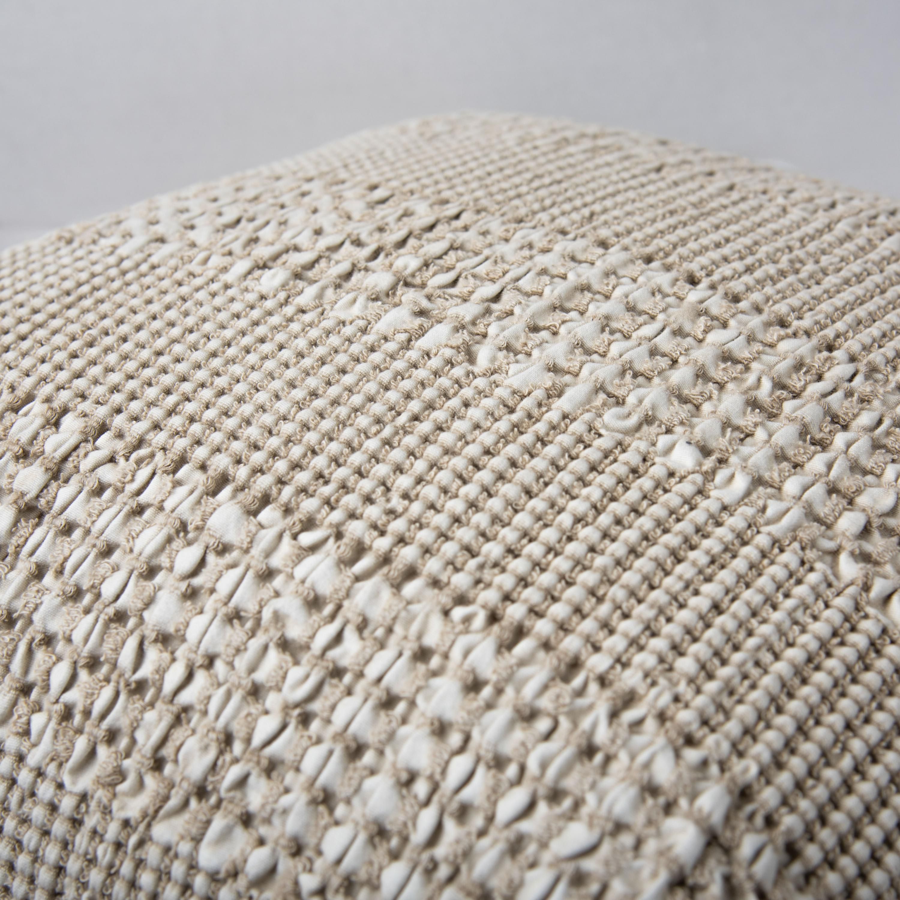 Stripe Dark Natural/Ivory 20" X 20" Poly Filled Pillow