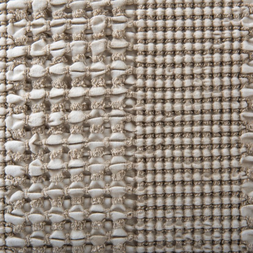 Stripe Dark Natural/Ivory 20" X 20" Poly Filled Pillow