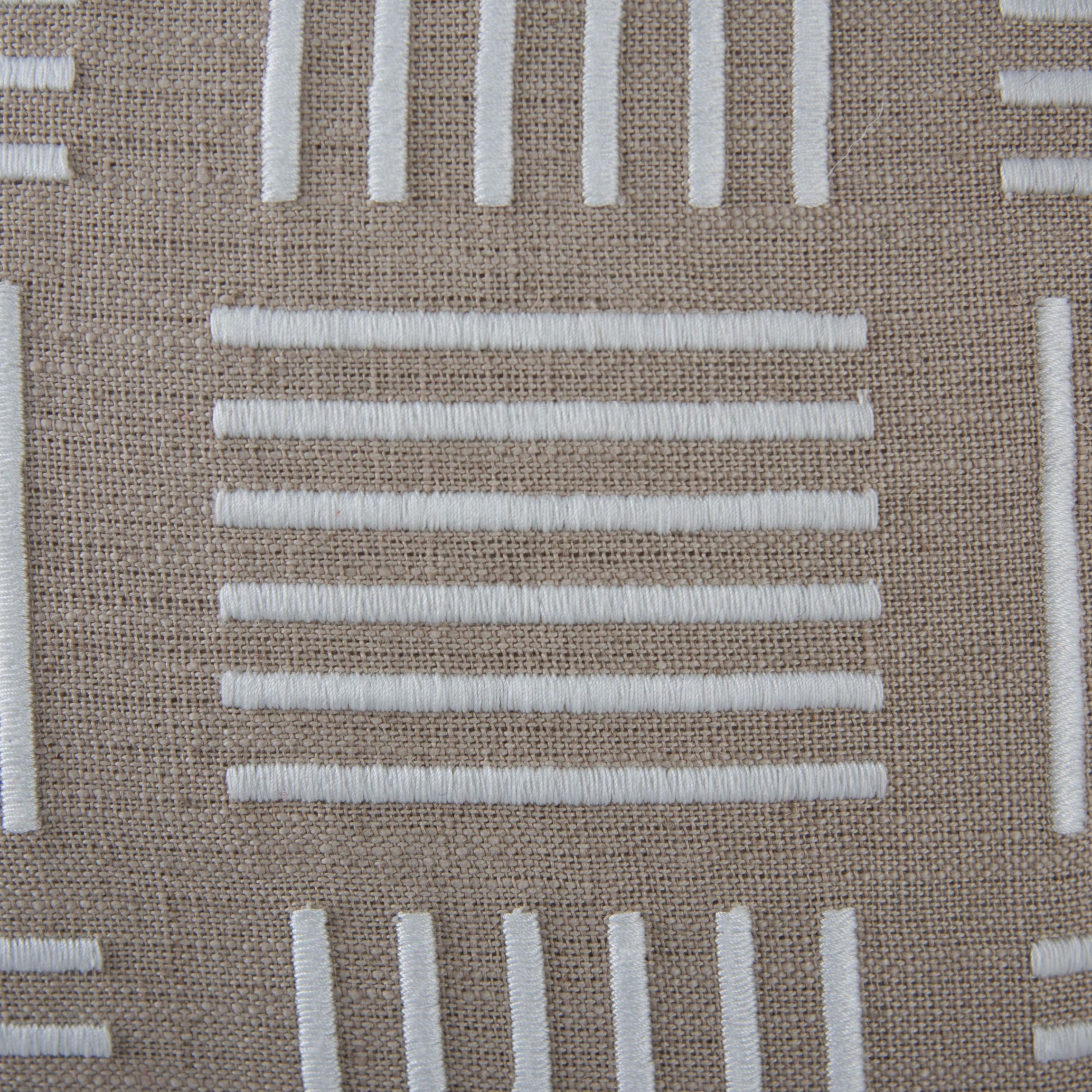 Geometric Natural/Ivory 20" X 20" Poly Filled Pillow