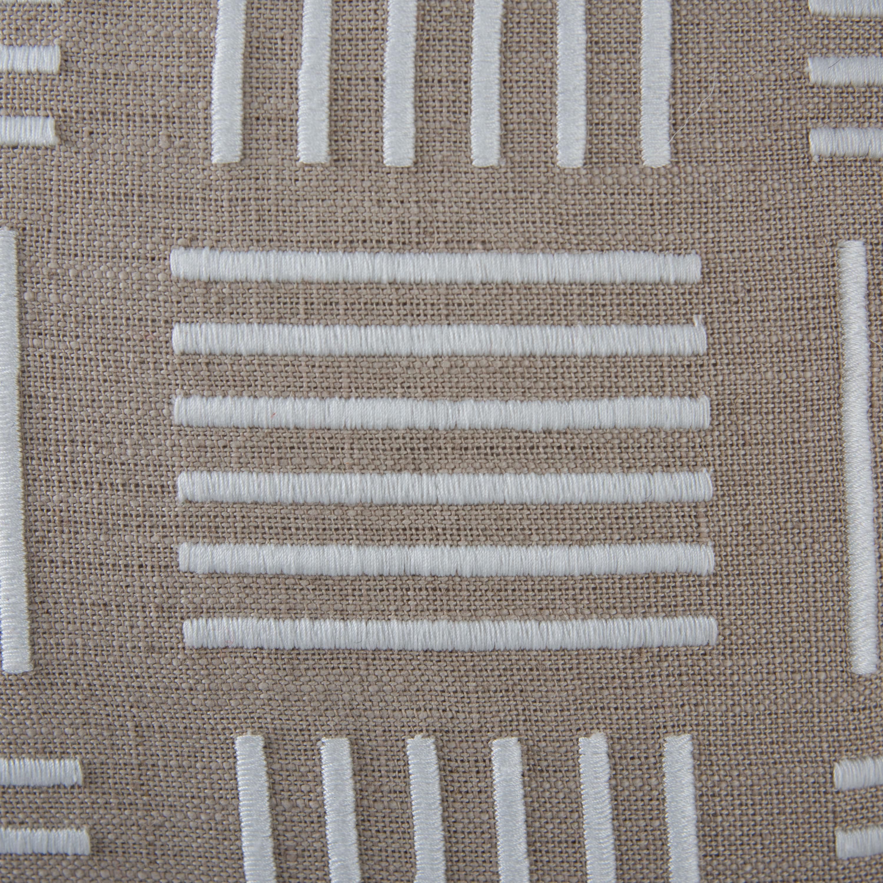 Geometric Natural/Ivory 20" X 20" Poly Filled Pillow