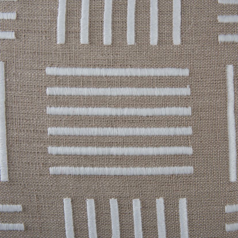 Geometric Natural/Ivory 20" X 20" Poly Filled Pillow