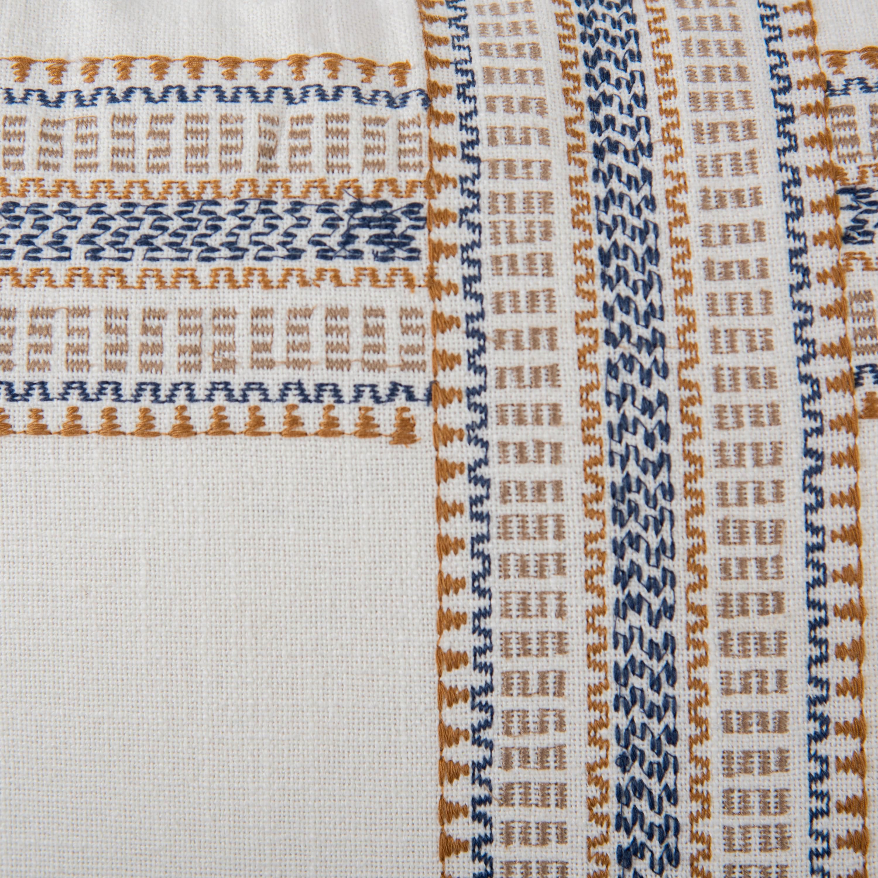 Stripe Ivory/Multi 20" X 20" Poly Filled Pillow