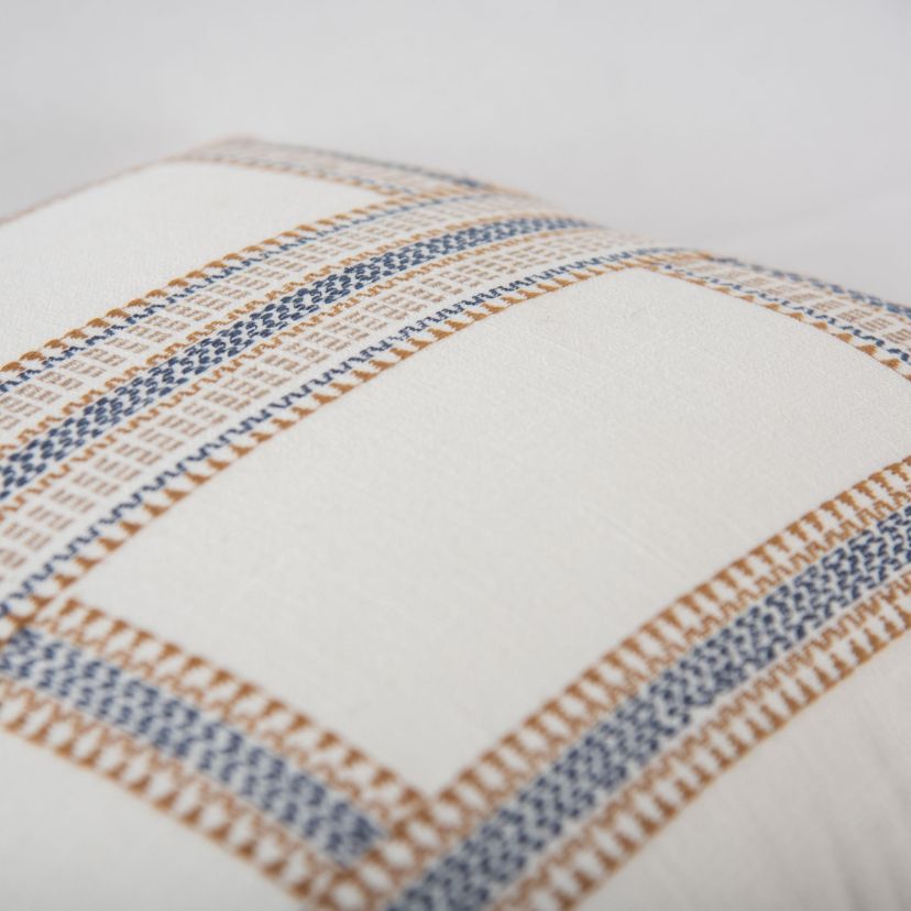 Stripe Ivory/Multi 20" X 20" Poly Filled Pillow