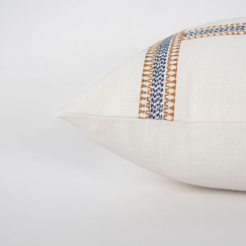 Stripe Ivory/Multi 20" X 20" Poly Filled Pillow