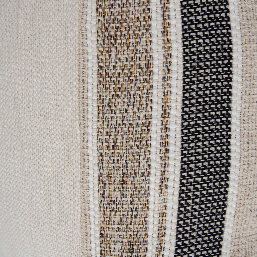 Stripe Natural/Brown 20" X 20" Poly Filled Pillow