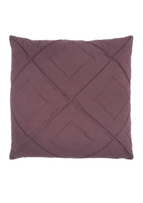 Rizzy Home Deconstructed Diamond Burgundy Decorative Filled Pillow