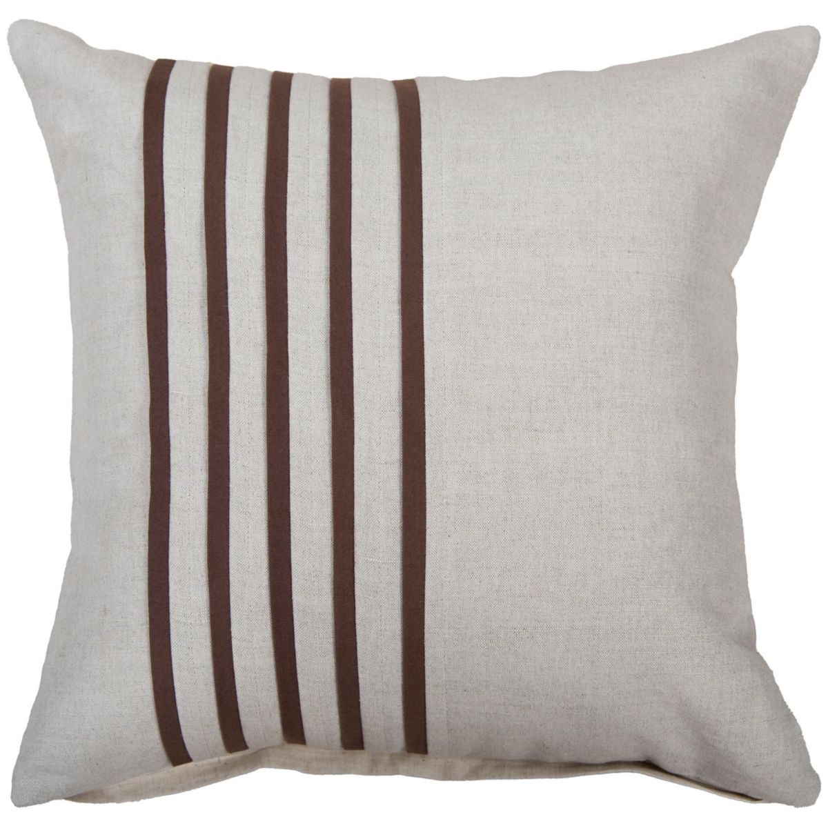 Stripe Natural/Brown 20" X 20" Poly Filled Pillow
