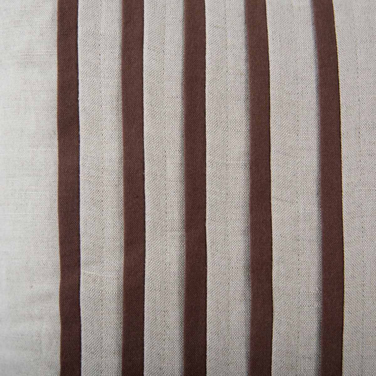 Stripe Natural/Brown 20" X 20" Poly Filled Pillow