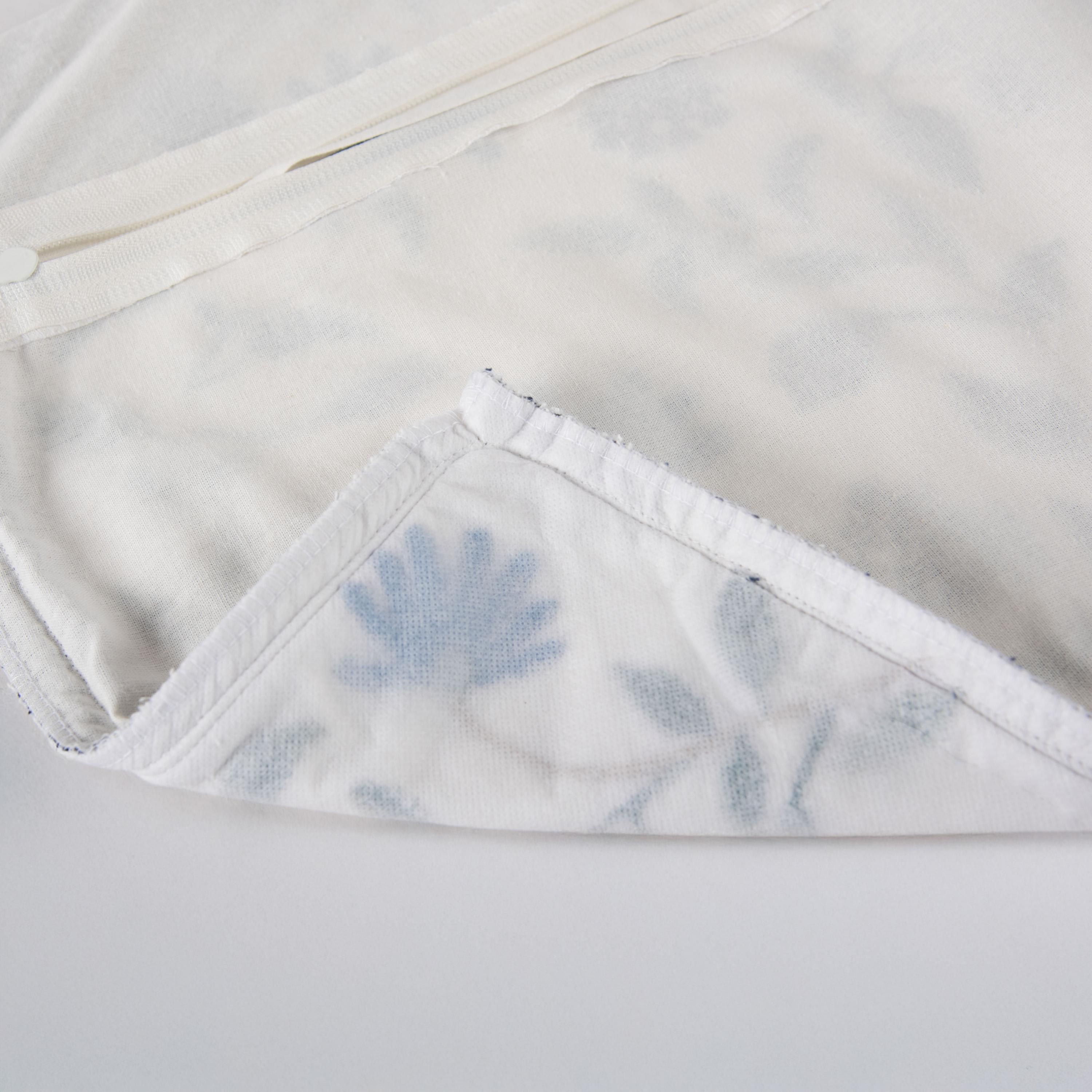 Botanical Ivory/Blue 14" X 20" Poly Filled Pillow