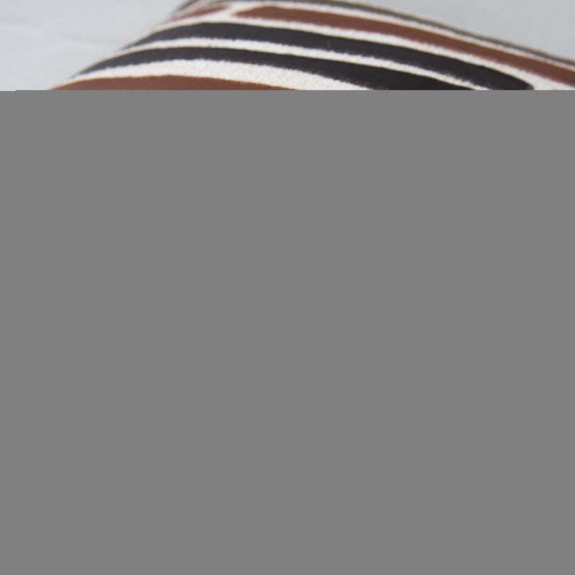 Stripe Natural/Multi 20" X 20" Poly Filled Pillow