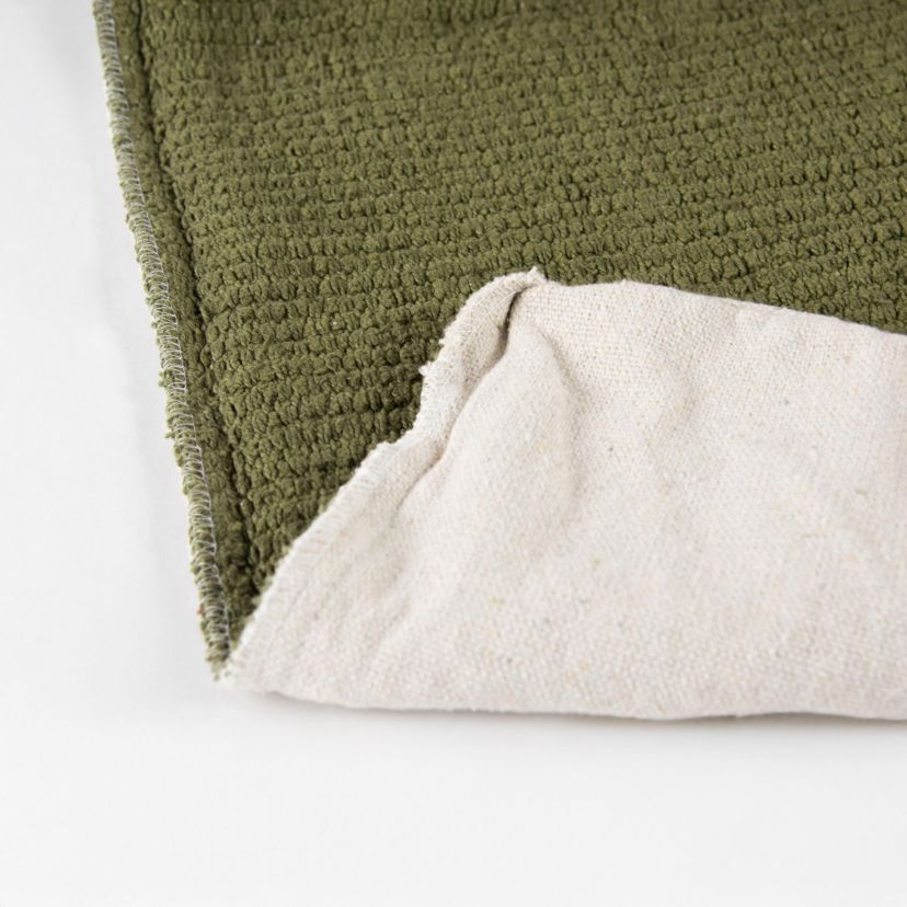 Solid Texture Green/Natural 14" X 26" Poly Filled Pillow