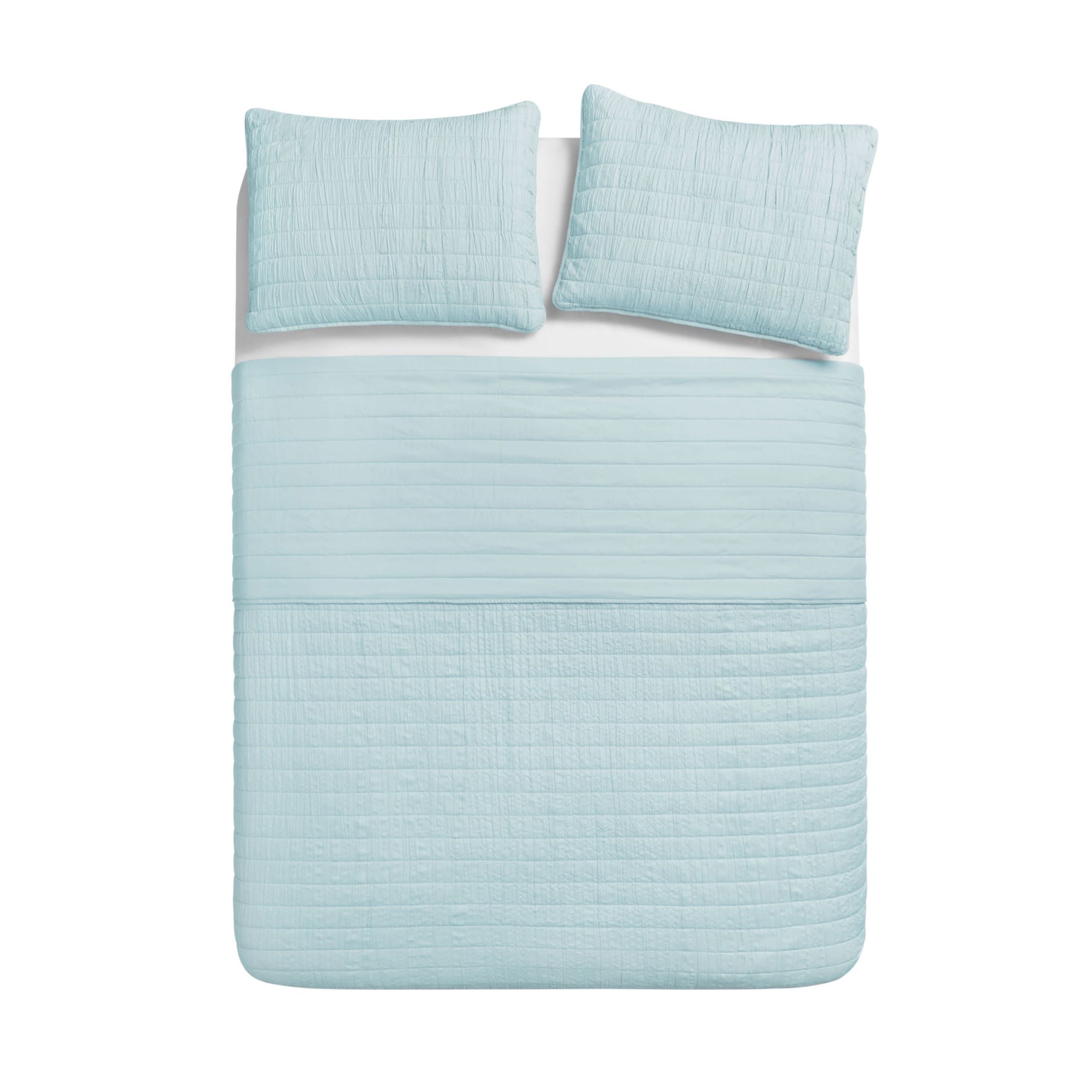 3-Piece Enzyme Washed Crinkle Quilt Set