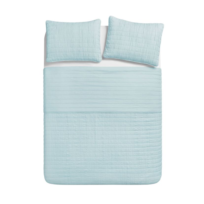 3-Piece Enzyme Washed Crinkle Quilt Set