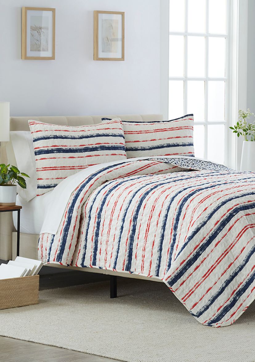 Red Dry Brush Quilt Set