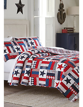 Modern Southern Home Bentley Red White And Blue Quilt Belk
