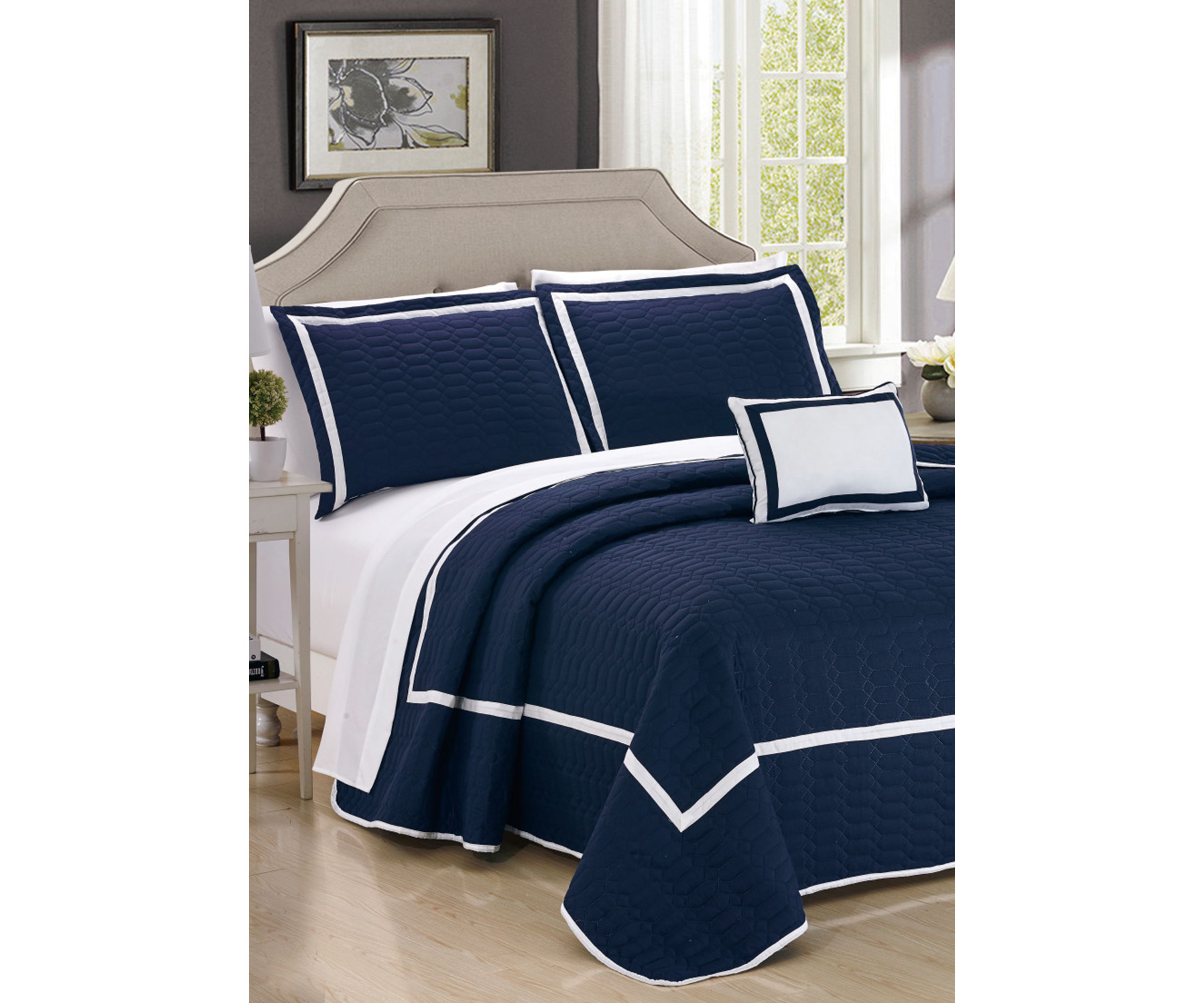 Mesa Quilt Set- Navy