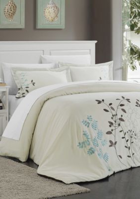 Chic Home Kaylee Duvet Cover Set, Beige, King -  0840444129321