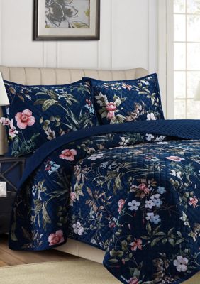 Calla Printed Oversized Velvet Quilt Set