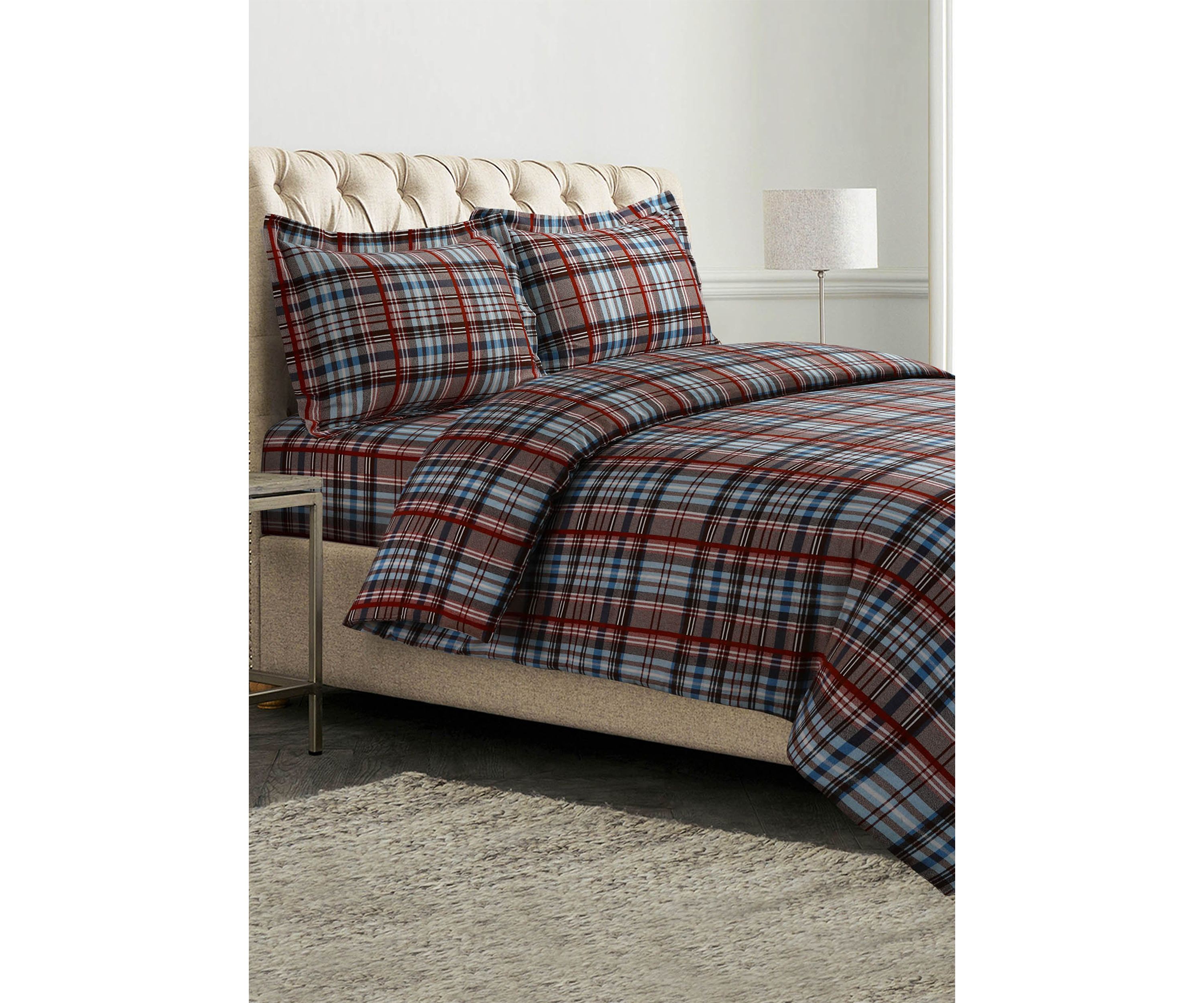Brentwood Plaid 170 GSM Flannel Oversized Duvet Set
