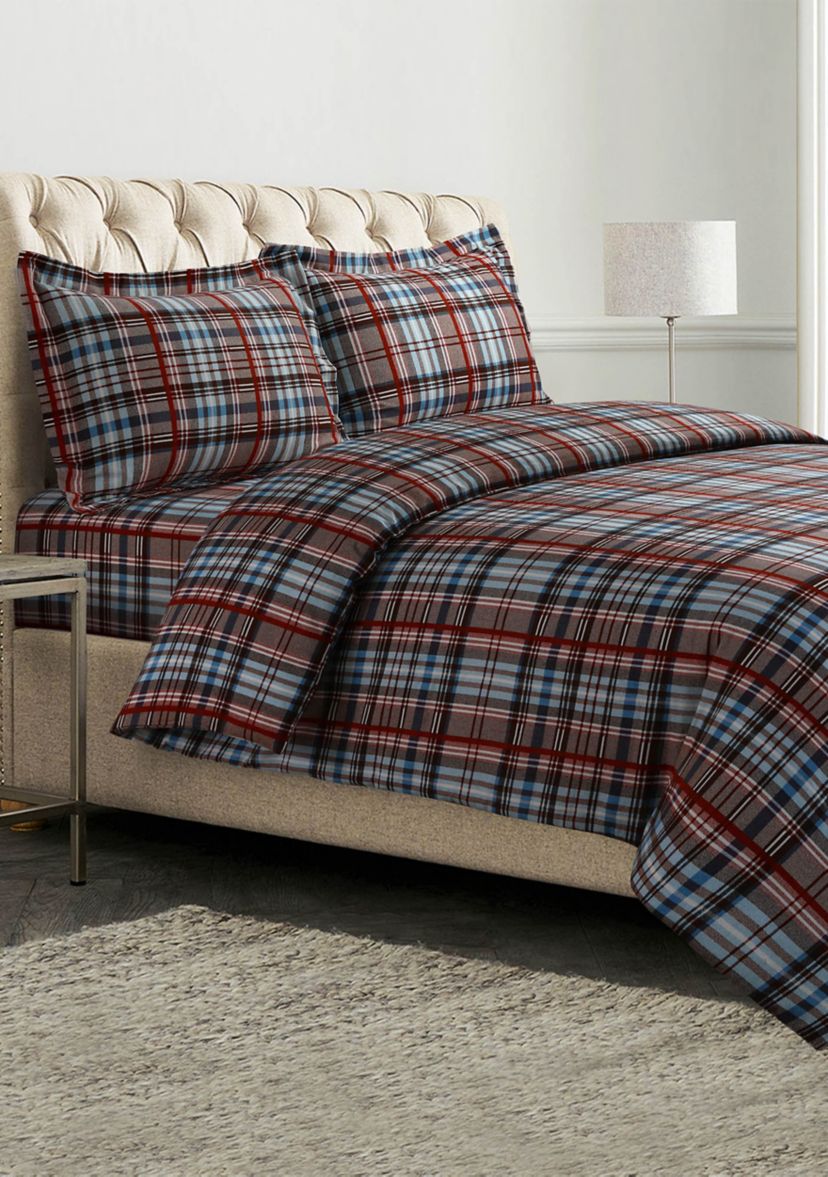 Brentwood Plaid 170 GSM Flannel Oversized Duvet Set
