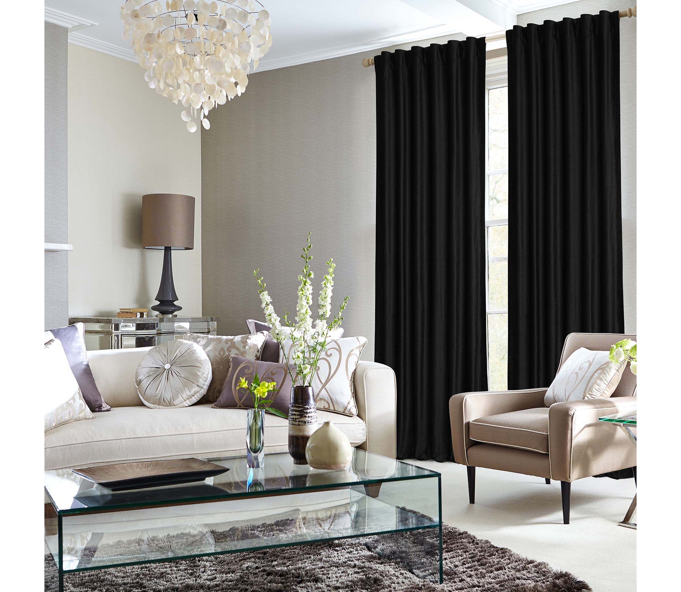 Solid Solid Velvet Room Darkening Window Curtains - 2 Panels