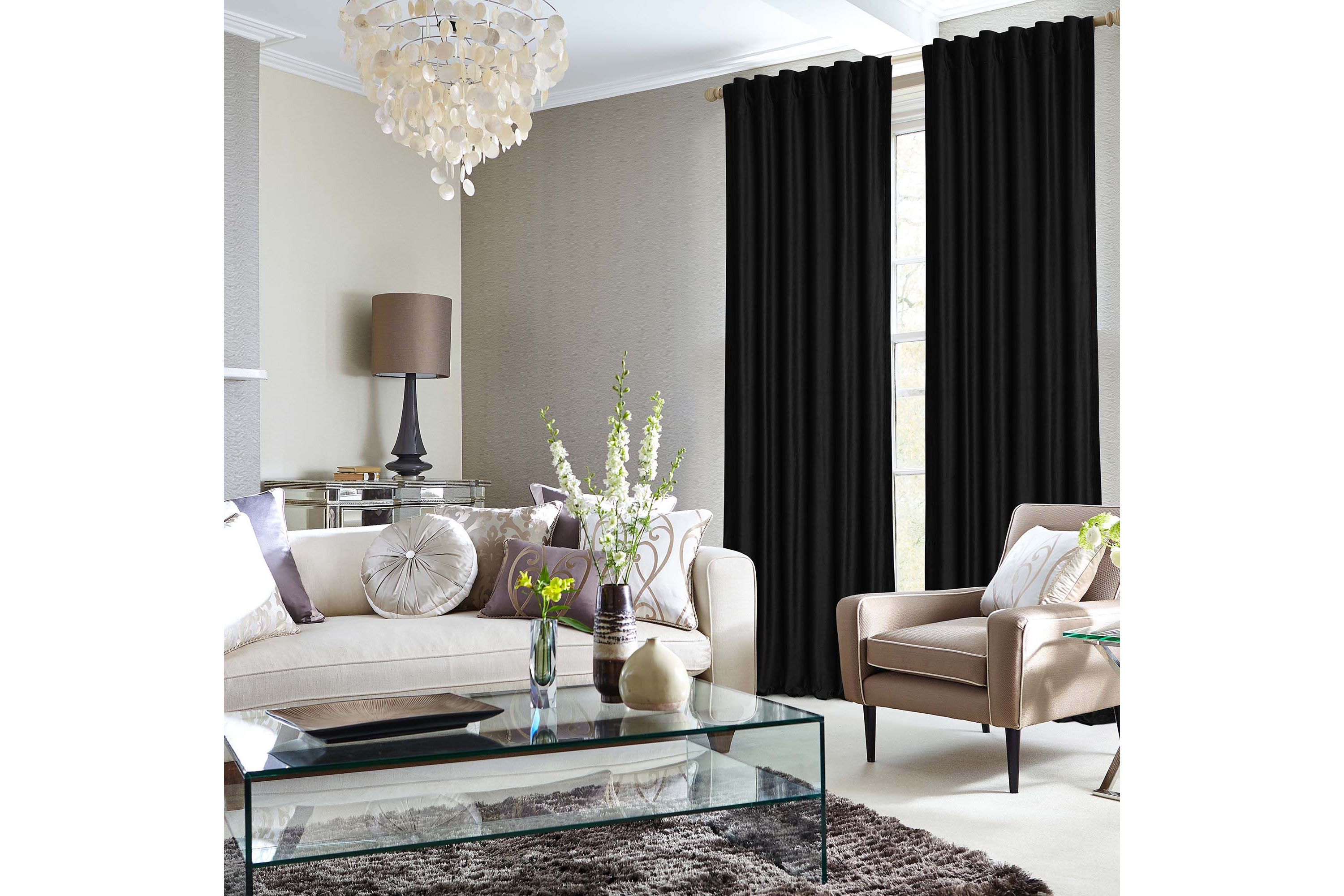 Solid Solid Velvet Room Darkening Window Curtains - 2 Panels