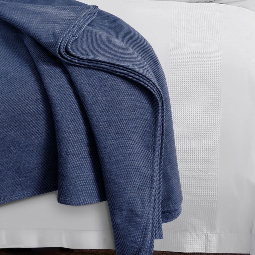 Yarn Dyed Organic Cotton and Organic Wool Blanket