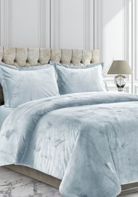 Tribeca Living Venice Velvet Oversized Duvet Set Belk