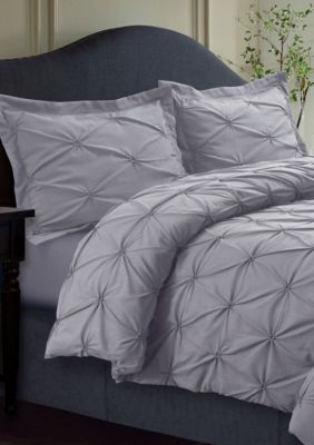 Tribeca Living Sydney Pintuck Oversized Duvet Set Belk