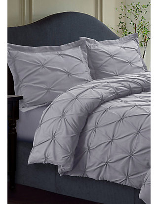 Tribeca Living Sydney Pintuck Oversized Duvet Set Belk