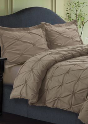 Tribeca Living Sydney Pintuck Oversized Duvet Set Belk