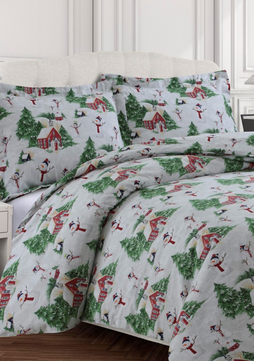 170 GSM Printed Flannel Duvet Set
