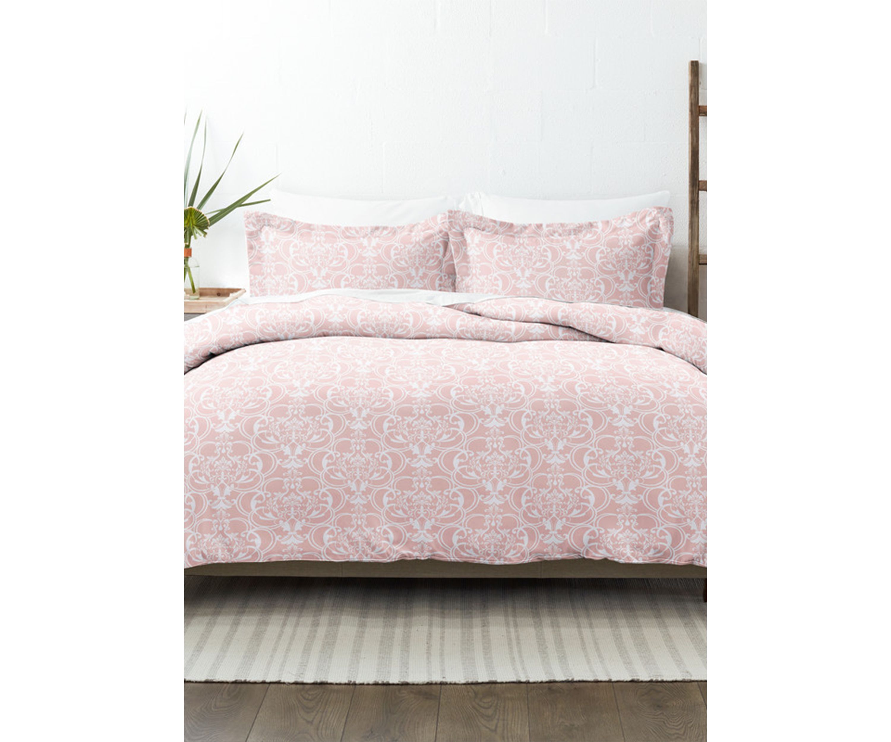 Premium Ultra Soft Romantic Damask Pattern 3 Piece Duvet Cover Set