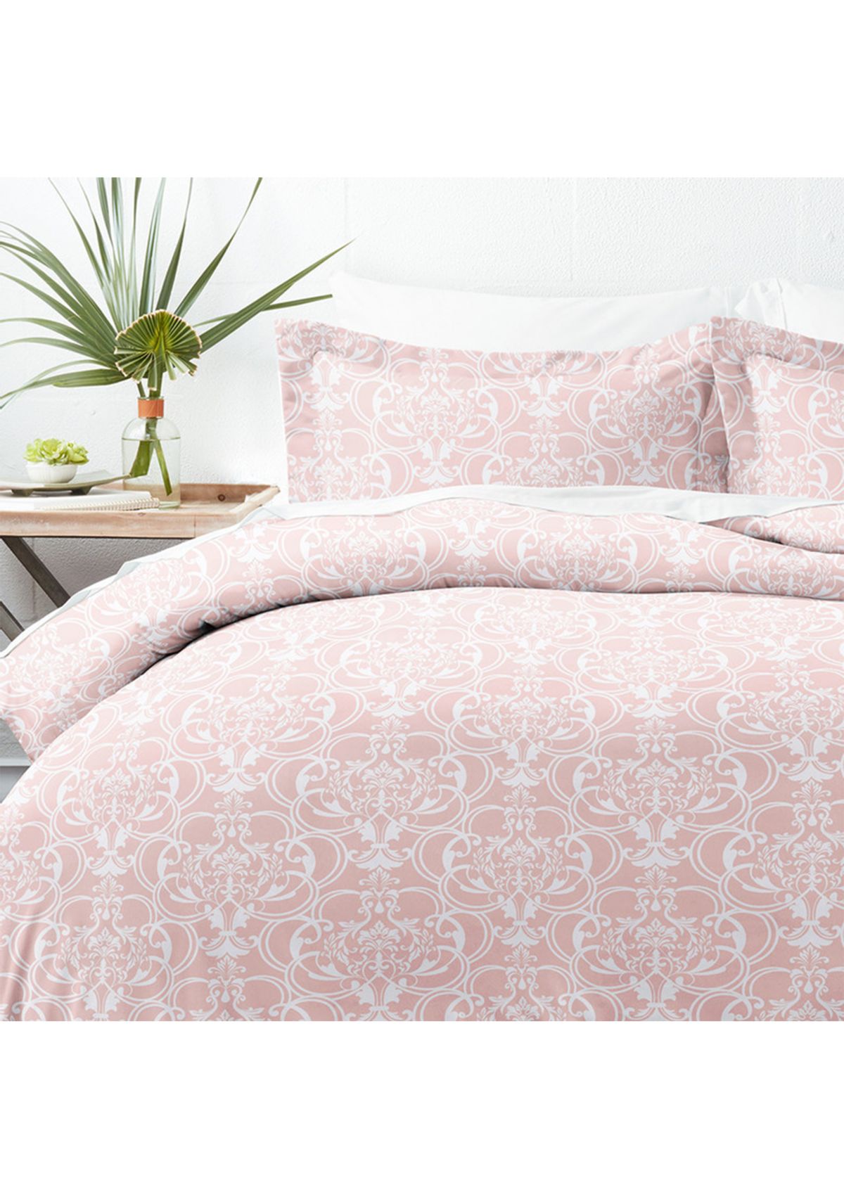 Premium Ultra Soft Romantic Damask Pattern 3 Piece Duvet Cover Set