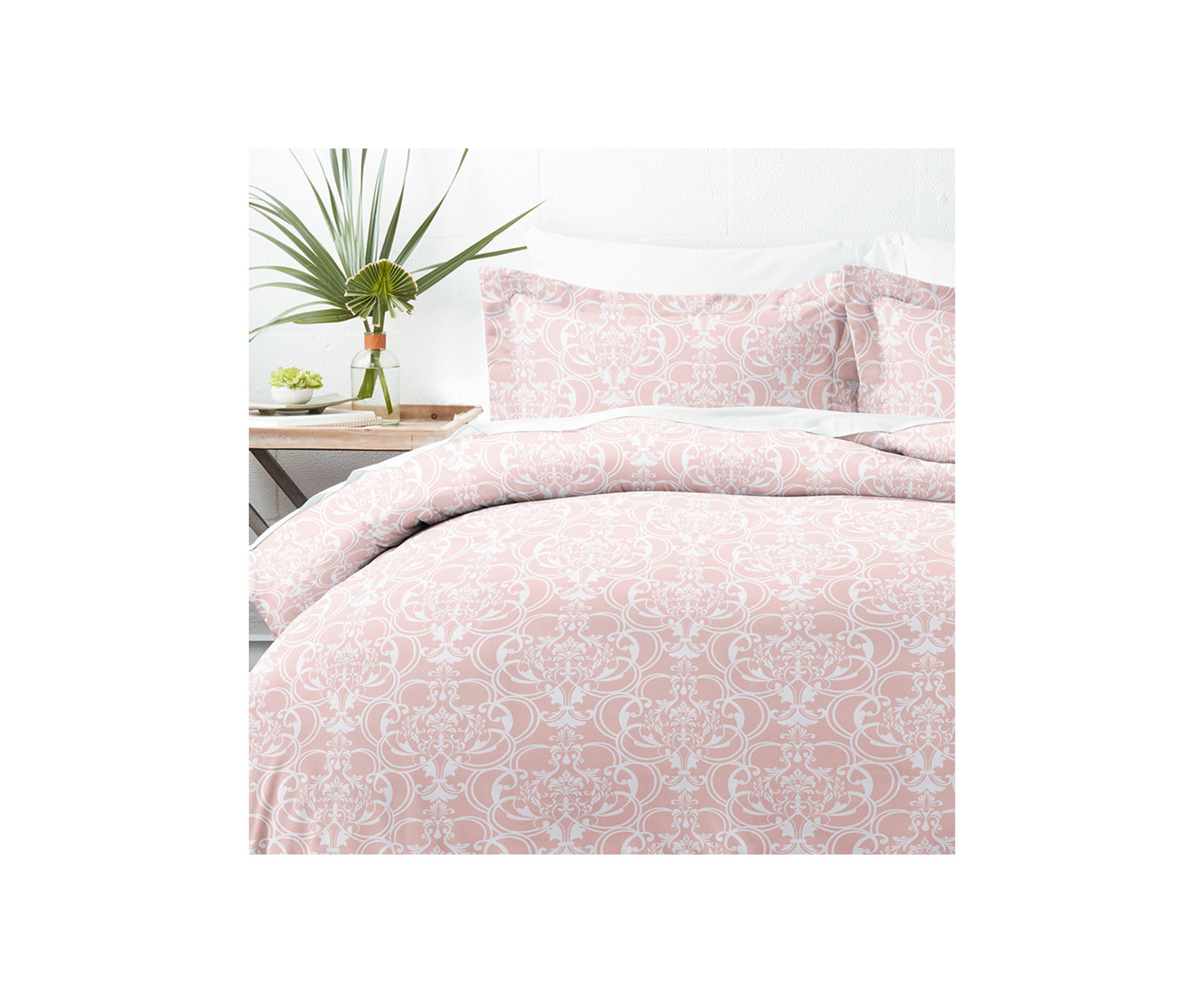 Premium Ultra Soft Romantic Damask Pattern 3 Piece Duvet Cover Set