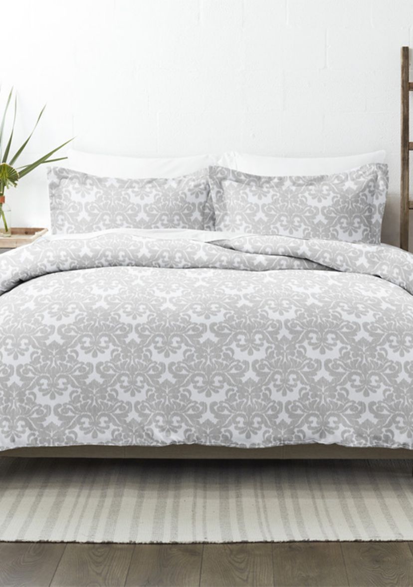 Premium Ultra Soft Soft Damask Pattern 3 Piece  Duvet Cover Set