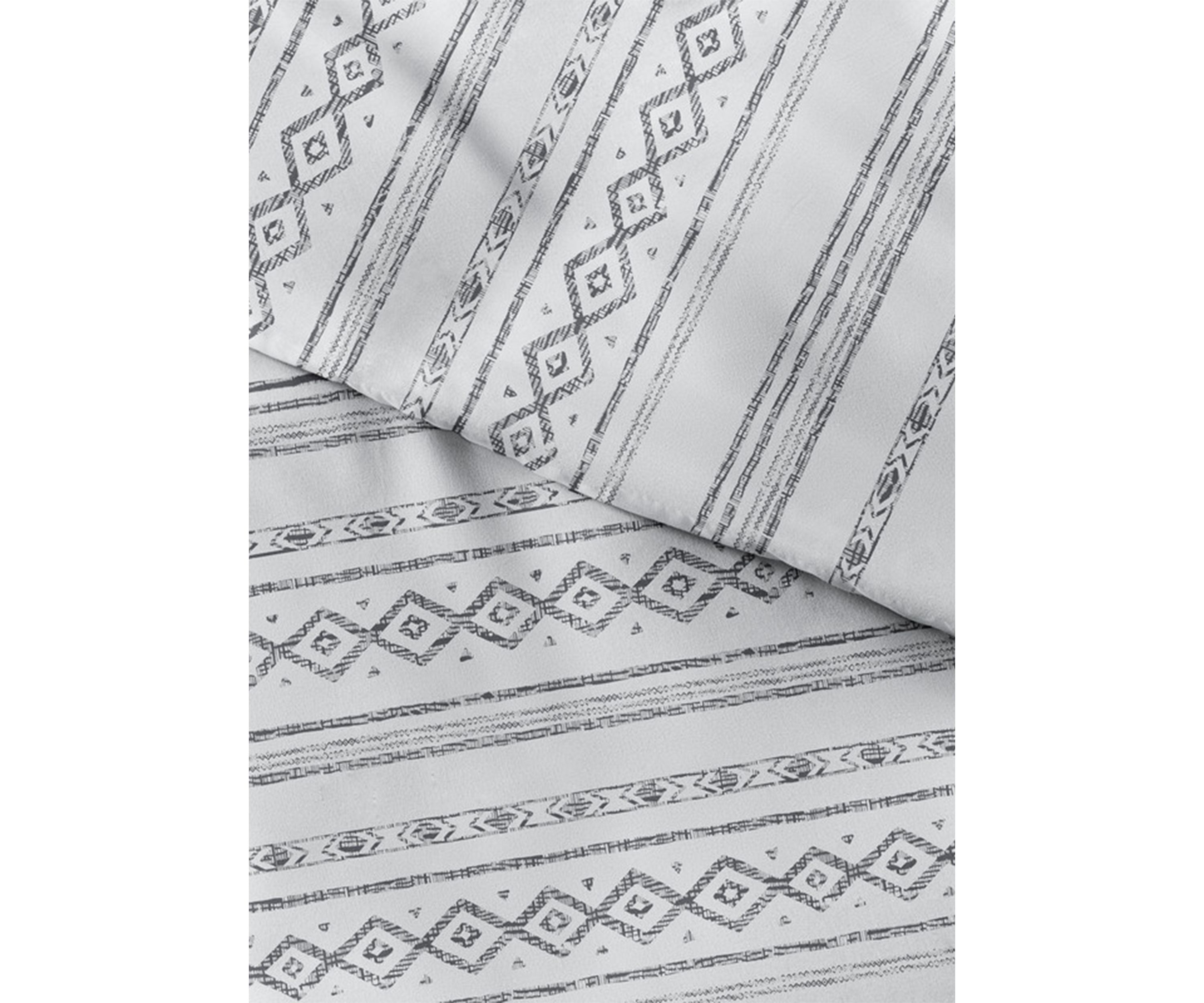 Premium Ultra Soft Geo Threads Pattern 3 Piece Duvet Cover Set