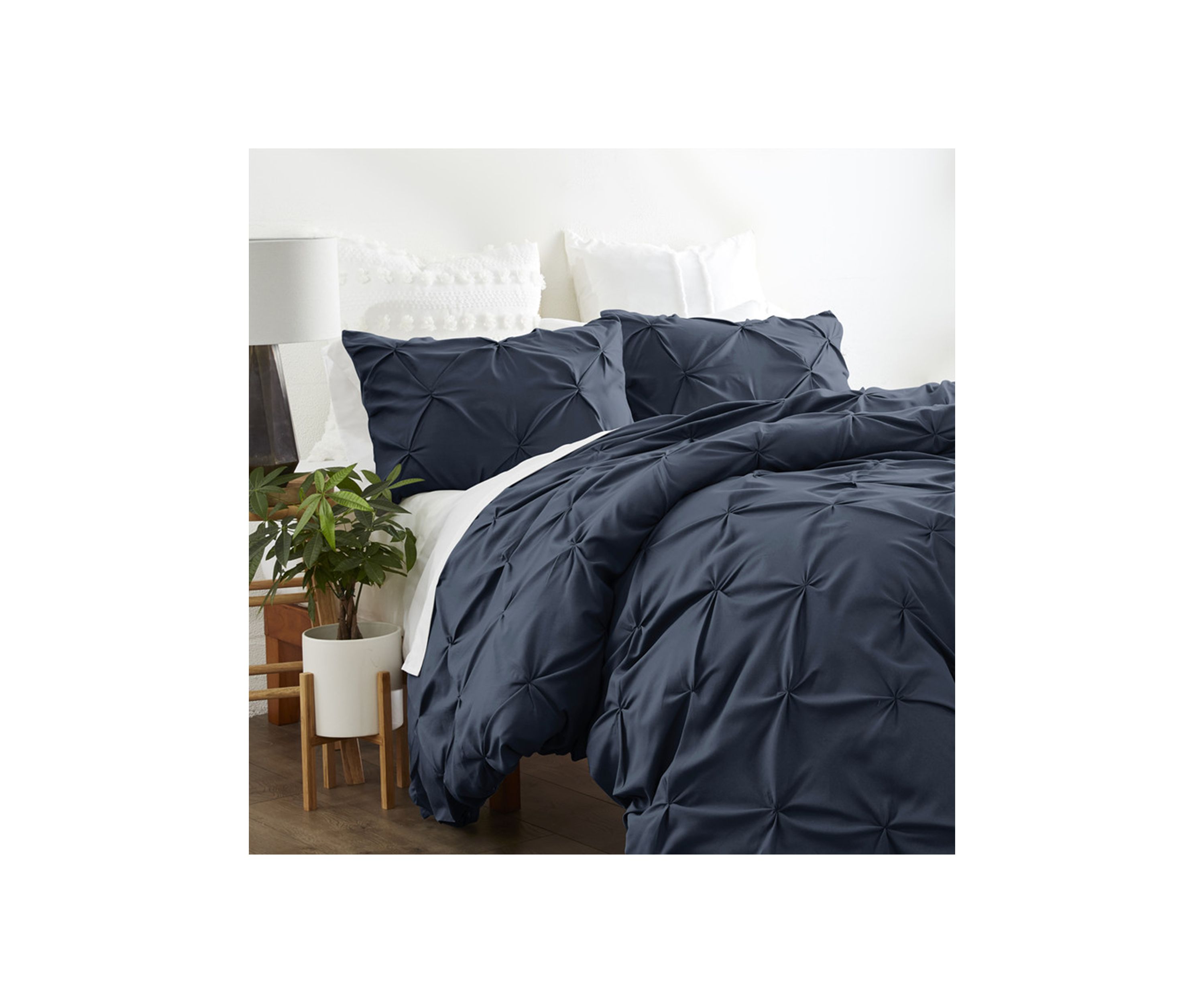 Premium Ultra Soft 3 Piece Pinch Pleat Duvet Cover Set