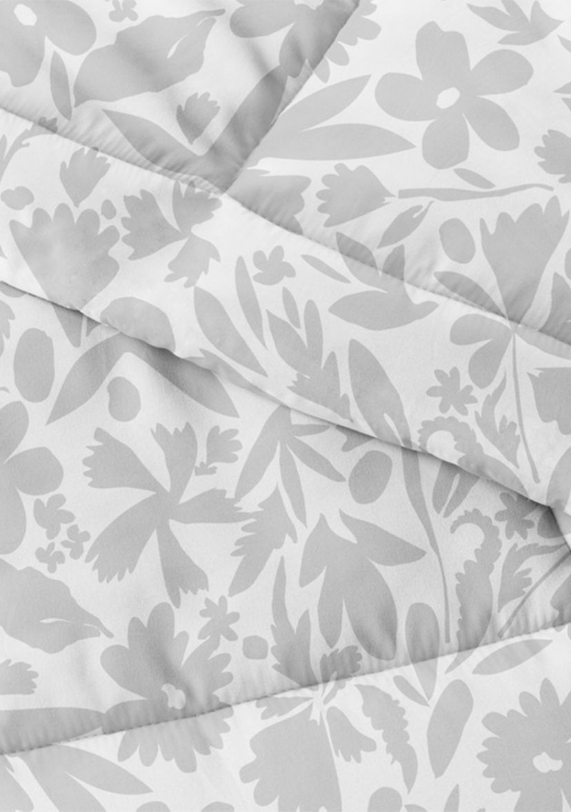 Premium Down Alternative Abstract Garden Patterned Comforter Set