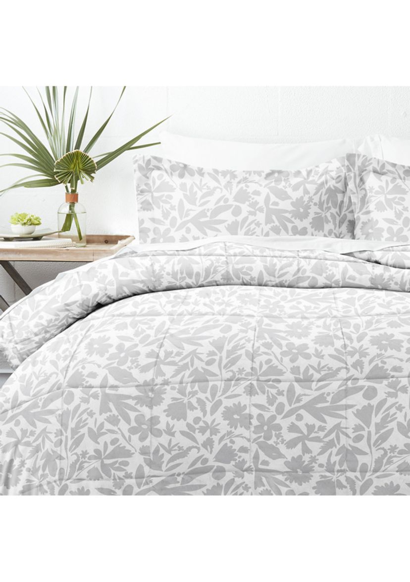 Premium Down Alternative Abstract Garden Patterned Comforter Set