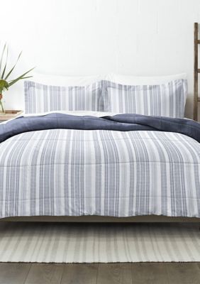 Comforter Set Patterned Reversible Microfiber All Season Down-Alternative Ultra Soft Bedding Farmhouse Dreams