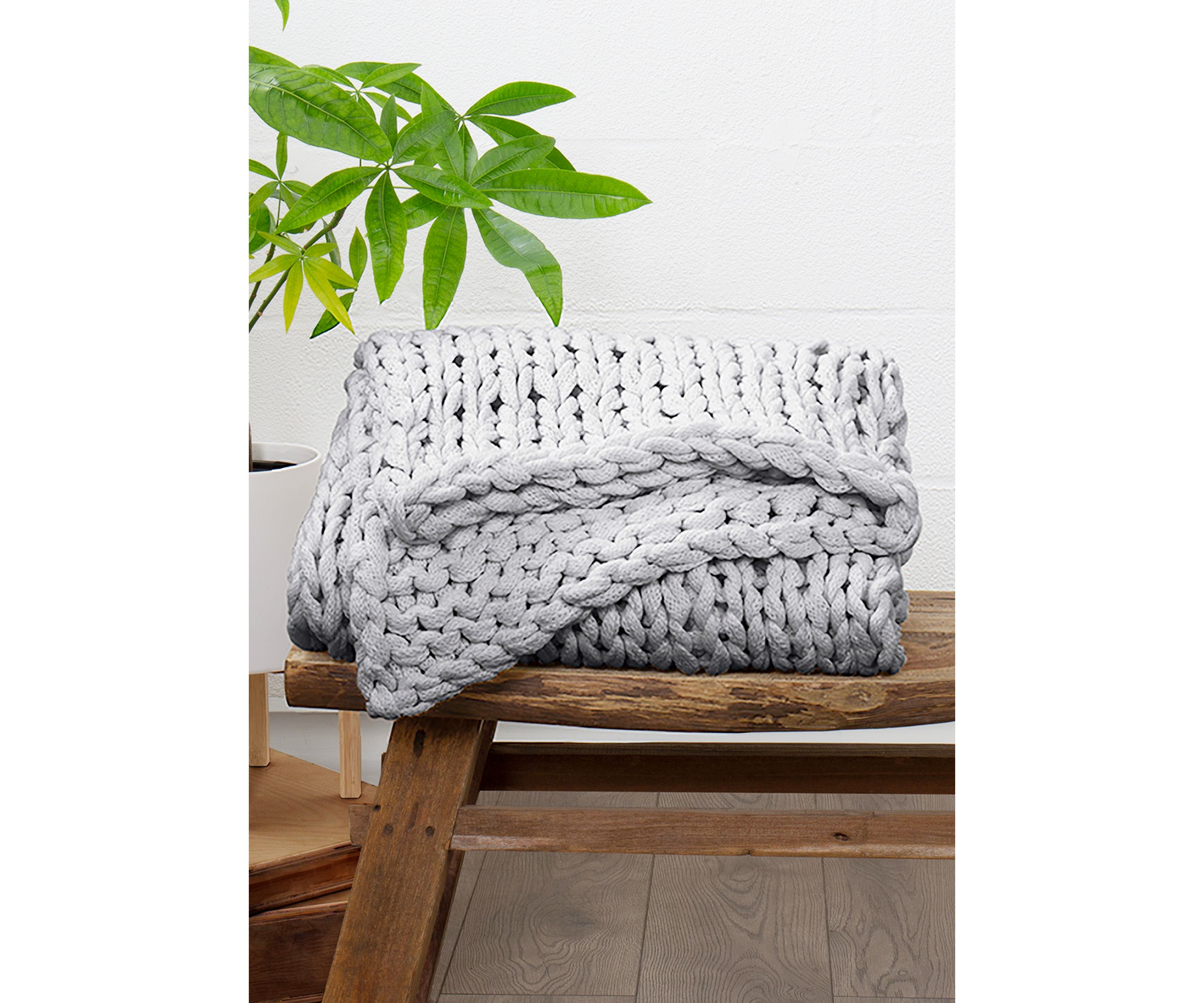 Chunky Knit Throw Blanket