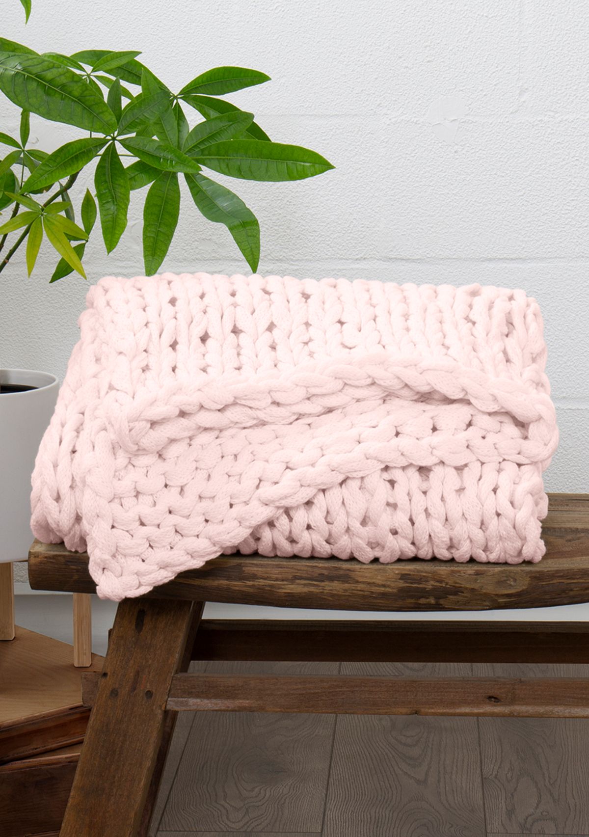 Chunky Knit Throw Blanket