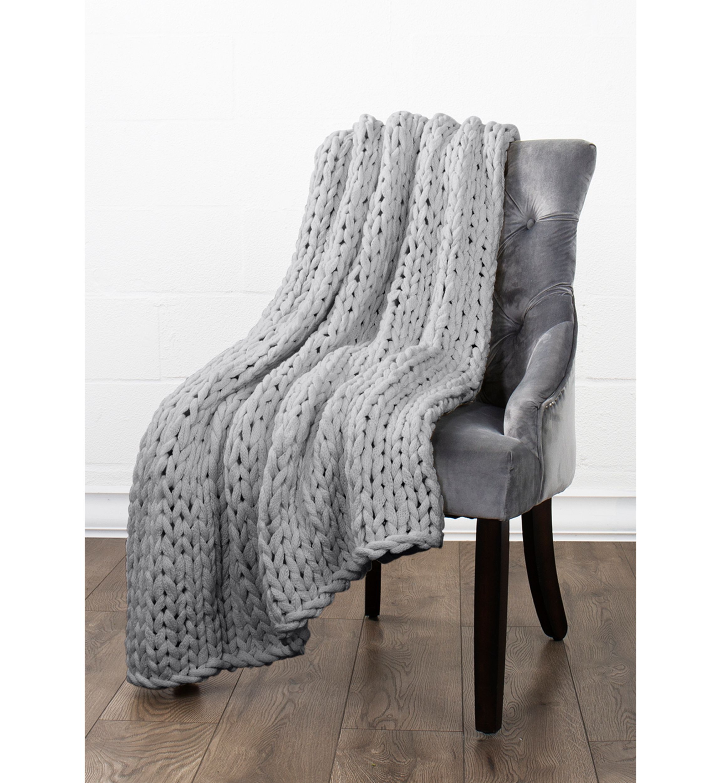 Chunky Knit Throw Blanket